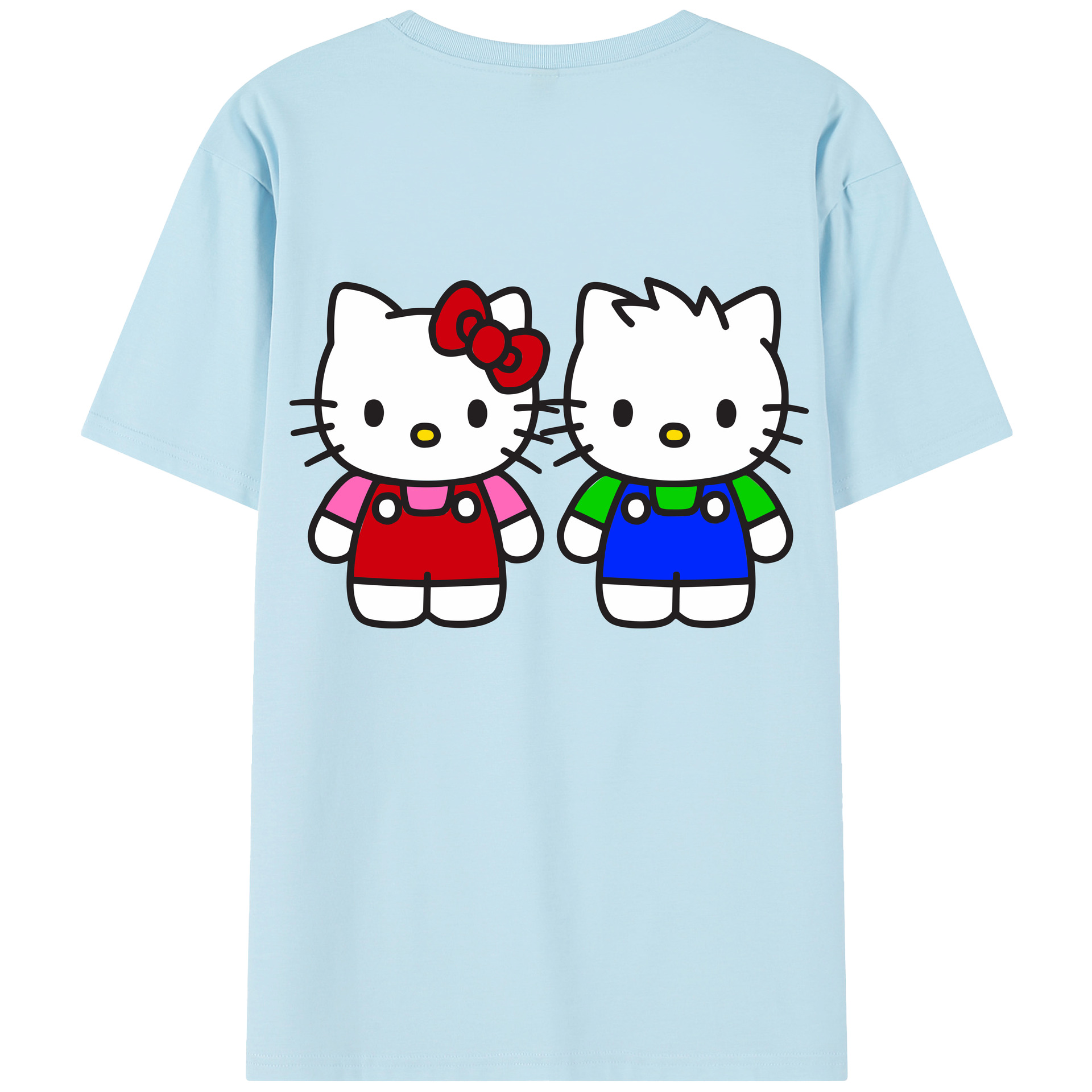 （画像用） Hello Kitty ハローキティ 綿100％半袖Tシャツ（背面プリント）